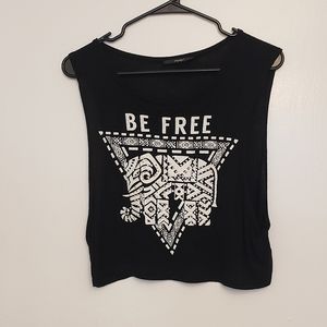 Papaya Black Crop Top - Medium